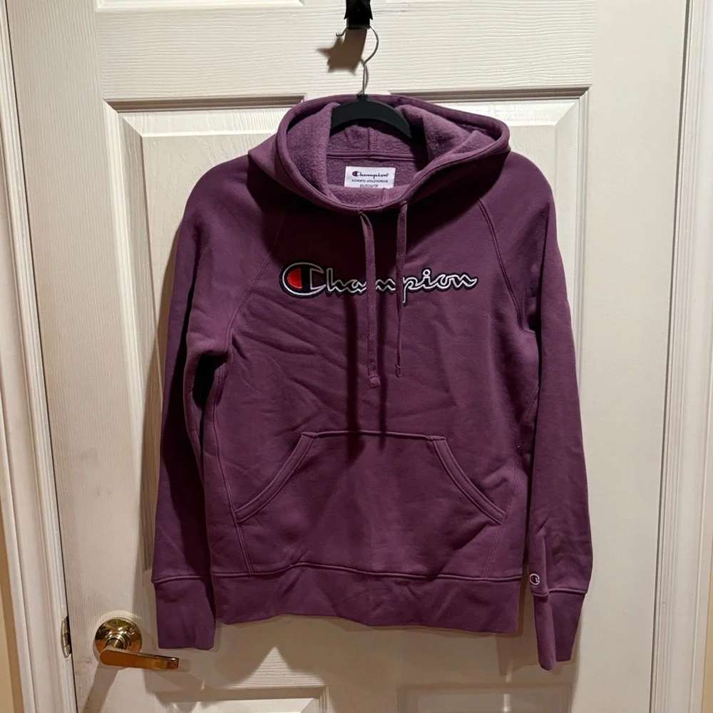 Champion Plum Hoodie with Logo - Picture 2 of 9